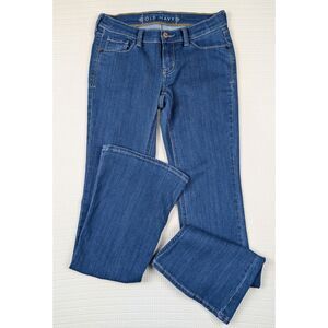 Old Navy Womens Flare Leg Jeans 8 (28x32) Low Rise Stretch Denim Blue Y2K Flared